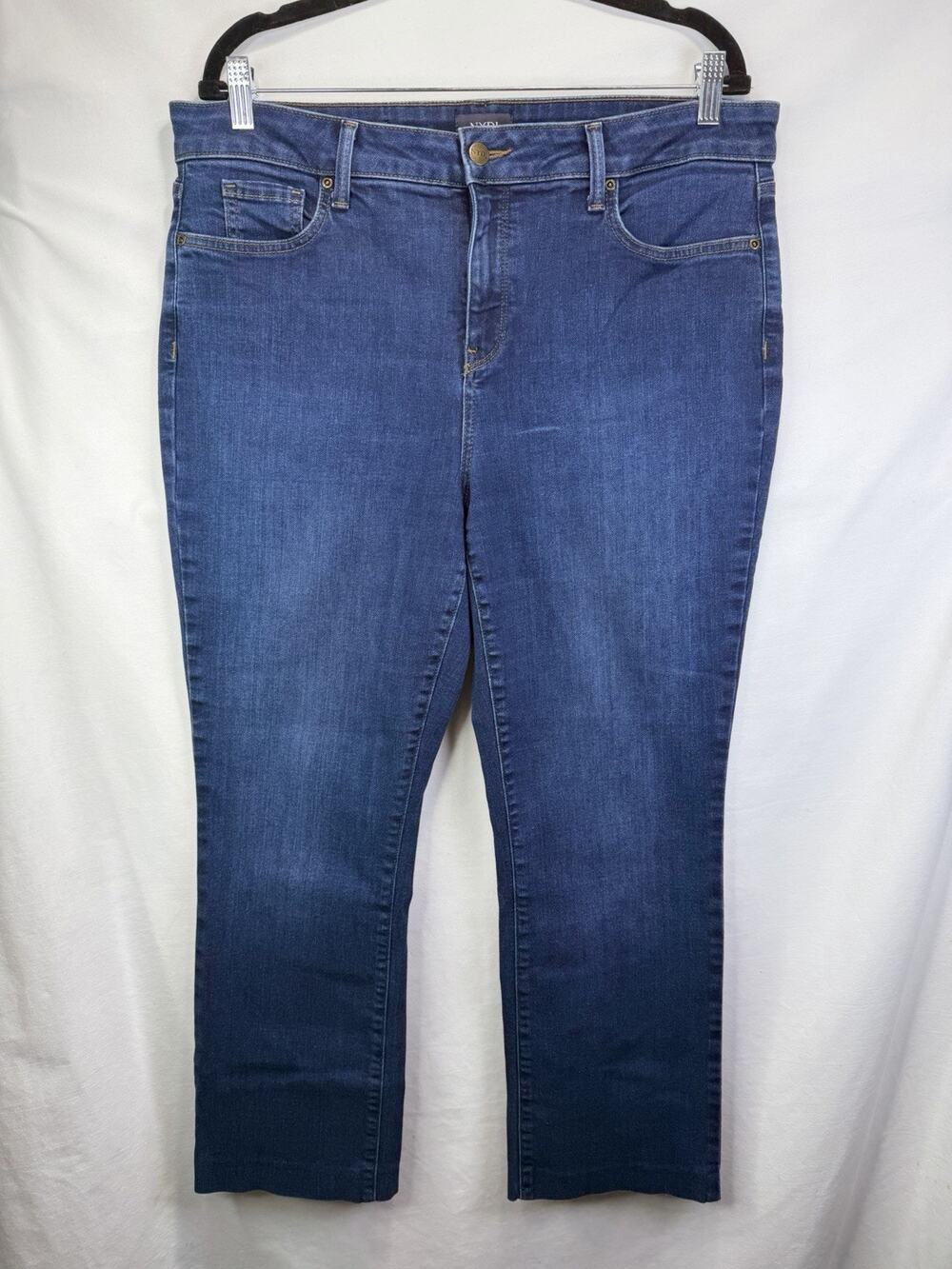 NYDJ Lift And Tuck Technology marilyn straight Women’s Blue Jeans Sz 16 Stretch